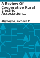A_review_of_cooperative_rural_electric_association_compliance_with_the_Colorado_renewable_energy_standard_for_2009