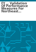 FY_____validation_of_performance_measures_for_Northeast_Health_Partners__Region_2