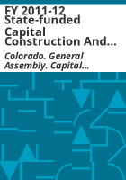 FY_2011-12_state-funded_capital_construction_and_controlled_maintenance_recommendation_to_the_Joint_Budget_Committee